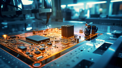 electronic circuit board or motherboard 
