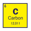 © HASSANE - Carbon Chemical Element symbol Vector Image Illustration Isolated on White Background