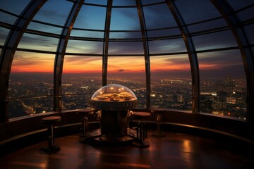 Wall Mural - Breathtaking city observatory offering panoramic urban views.