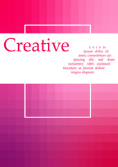 Wall Mural - mosaic gradient art poster concept. minimalistic retro creativity and art. purple and white pixels. 