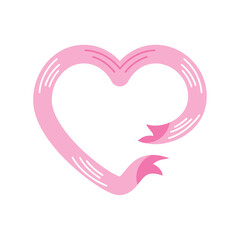 Poster - breast cancer awareness heart