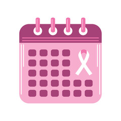 Canvas Print - breast cancer awareness calendar