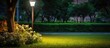 Lawn lamp for summer garden lighting in outdoor park