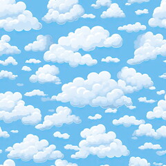 Sticker - Seamless Pattern Cloud