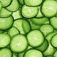 Wall Mural - Seamless Pattern Cucumber