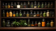 Medicine Cabinet with Herbal Remedies