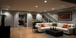 Chic Small Basement Modern Design  Stylish Modern Basement Interior