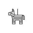 Pinata donkey line icon