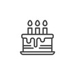 Birthday Cake line icon