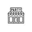 Party shop line icon