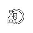 Party drinks line icon