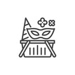 Party shopping basket line icon