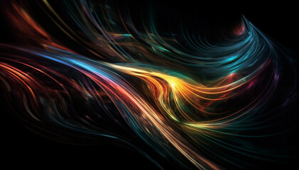 Wall Mural - Abstract multi colored backdrop with bright, glowing futuristic design and vibrant colors generated by AI