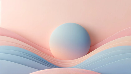 Wall Mural - A pastel gradient background where a gentle rose color fades into a soft periwinkle - Generative AI