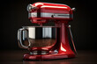 Kitchen mixer, red, side view