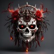 Dreamcatcher 3D Skull with red eyes