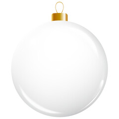 Sticker - Christmas glass ball. Xmas ball realistic decoration background.