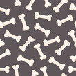 Seamless pattern with dog bones