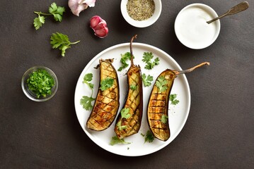 Wall Mural - Grilled eggplant (aubergine)