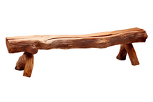 Cedar Log Bench Isolated On Transparent Background, Generative Ai