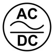 AC DC converter icon, alternating current direct current, diode bridge