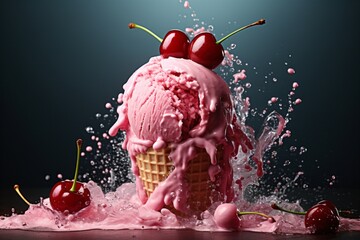 Poster - Cherry-flavored ice-cream