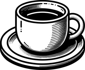 Coffee or Tea Cup Handdrawn