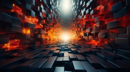 Wall Mural - visualizing the abstract concept of anechoic space. generative ai.