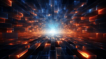 Wall Mural - visualizing the abstract concept of anechoic space. generative ai.