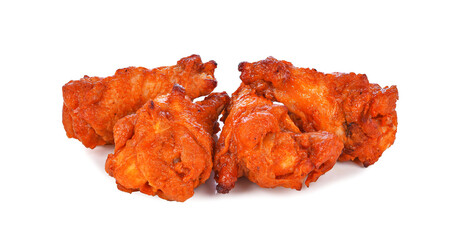 Barbecue chicken wings isolated on transparent background. PNG