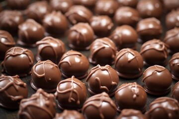 Sticker - extreme close-up of cooling chocolate covered nuts