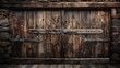 © ProVector - An old rustic wooden door. Generative AI.