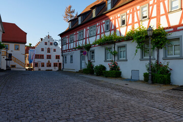 Canvas Print - Weinort Wipfeld am Main, Landkreis Schweinfurt, Unterfranken, Franken, Bayern, Deutschland