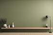 © MuhammadHaseeb - A product presentation wall in a soothing olive hue