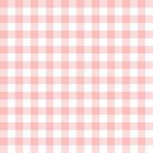 Seamless Pattern With Pink Gingham Check, Plaid Repeat Background For School, Wallpaper, Backdrop, Poster, Flyer, Social Post Background, Png Transparent.