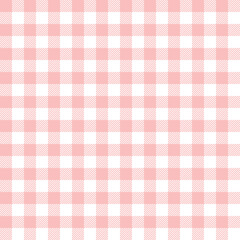 Wall Mural - Seamless pattern with pink gingham check, plaid repeat background for school, wallpaper, backdrop, poster, flyer, social post background, png transparent.