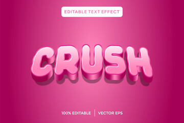 Wall Mural - crush 3D text effect template