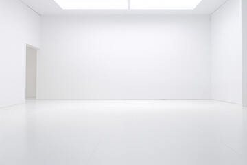 Empty modern interior with white wall, Minimal room design.