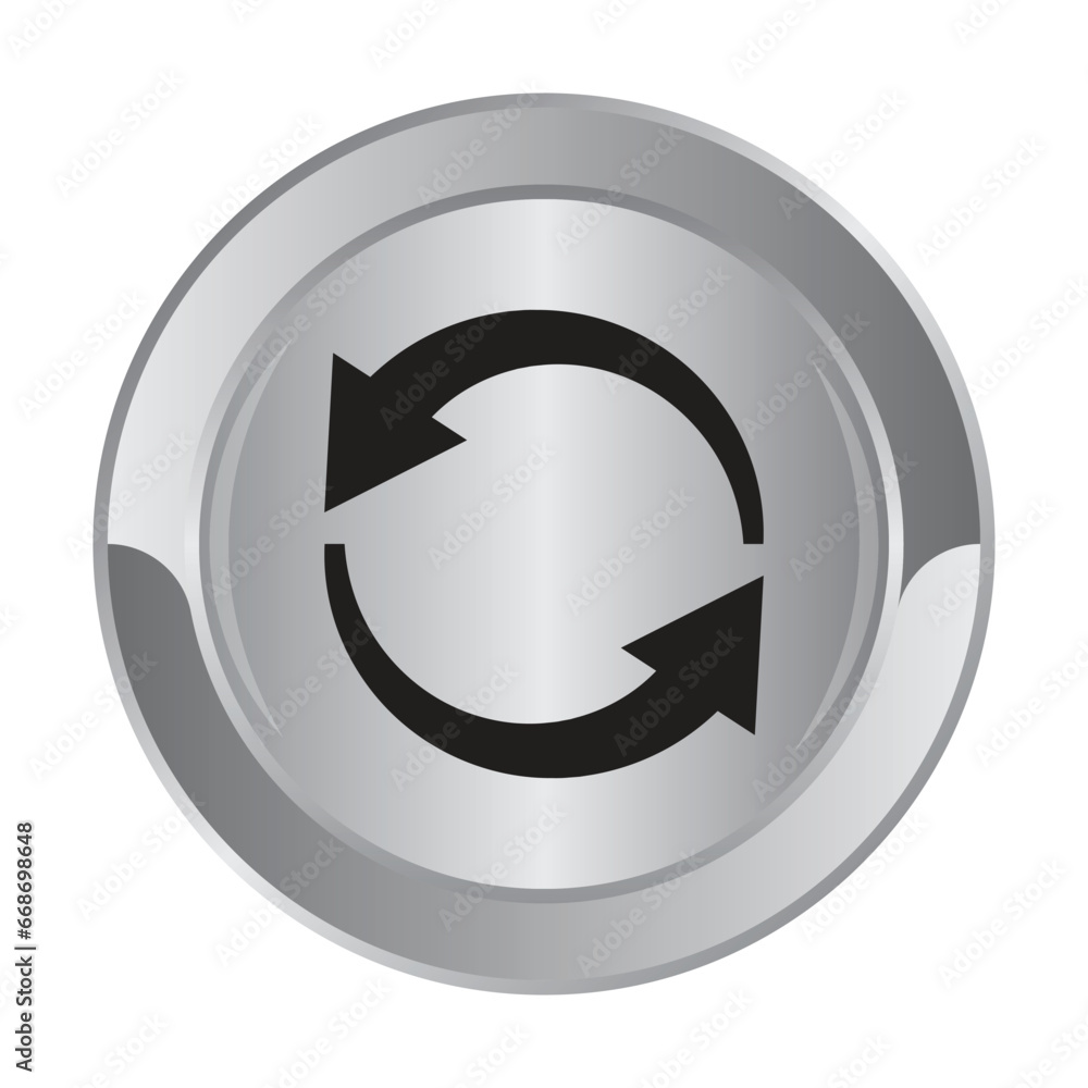 Reload Ranjed Sign Refresh Button, Refreshing Badge, Restart Button, Reboot Sign ...