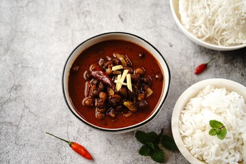 Wall Mural - Kala Channa or Black chickpeas | Kerala Kadala curry served with rice and idiyappam