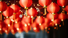Red Chinese Lanterns. Chinese New Year.