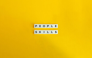 Wall Mural - people skills. minimal banner.