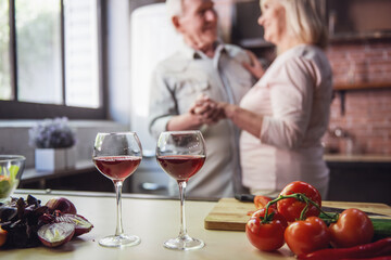 Wall Mural - Old couple in the kitchen