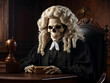 Skull in the judge wig