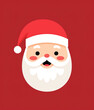 © Boadicea - Cute Santa Claus on red background, cartoon illustration style