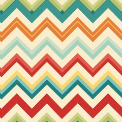 Poster - Chevron Backpack Pattern- Seamless and Tileable Design