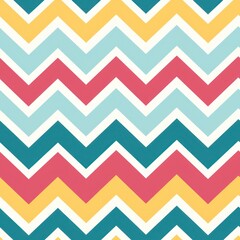 Canvas Print - Tote bags get stylish with Chevron pattern; seamless & tilable design