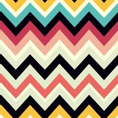 Poster - Tote Bags with Seamless Chevron Pattern - Tilable Design