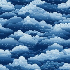 Sticker - Seamless tilable pattern of cloud texture for social media posts.