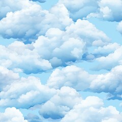 Sticker - Seamless Cloud Texture for Virtual Backdrops